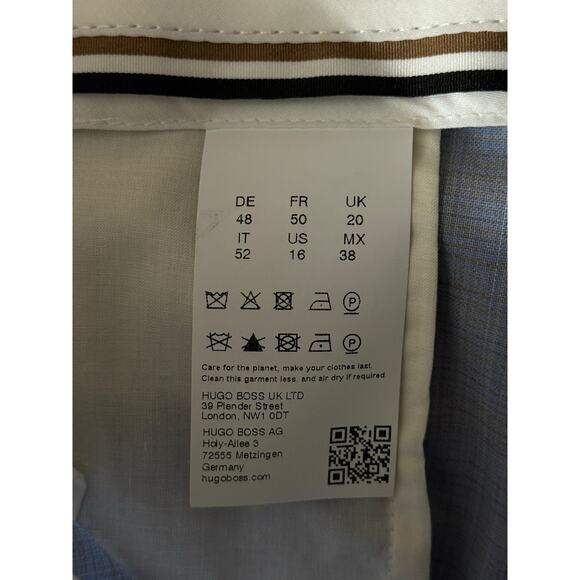 BOSS Hugo Boss TAMATA4 slim leg trousers pants light blue size 16 - Picture 7 of 8